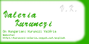 valeria kurunczi business card